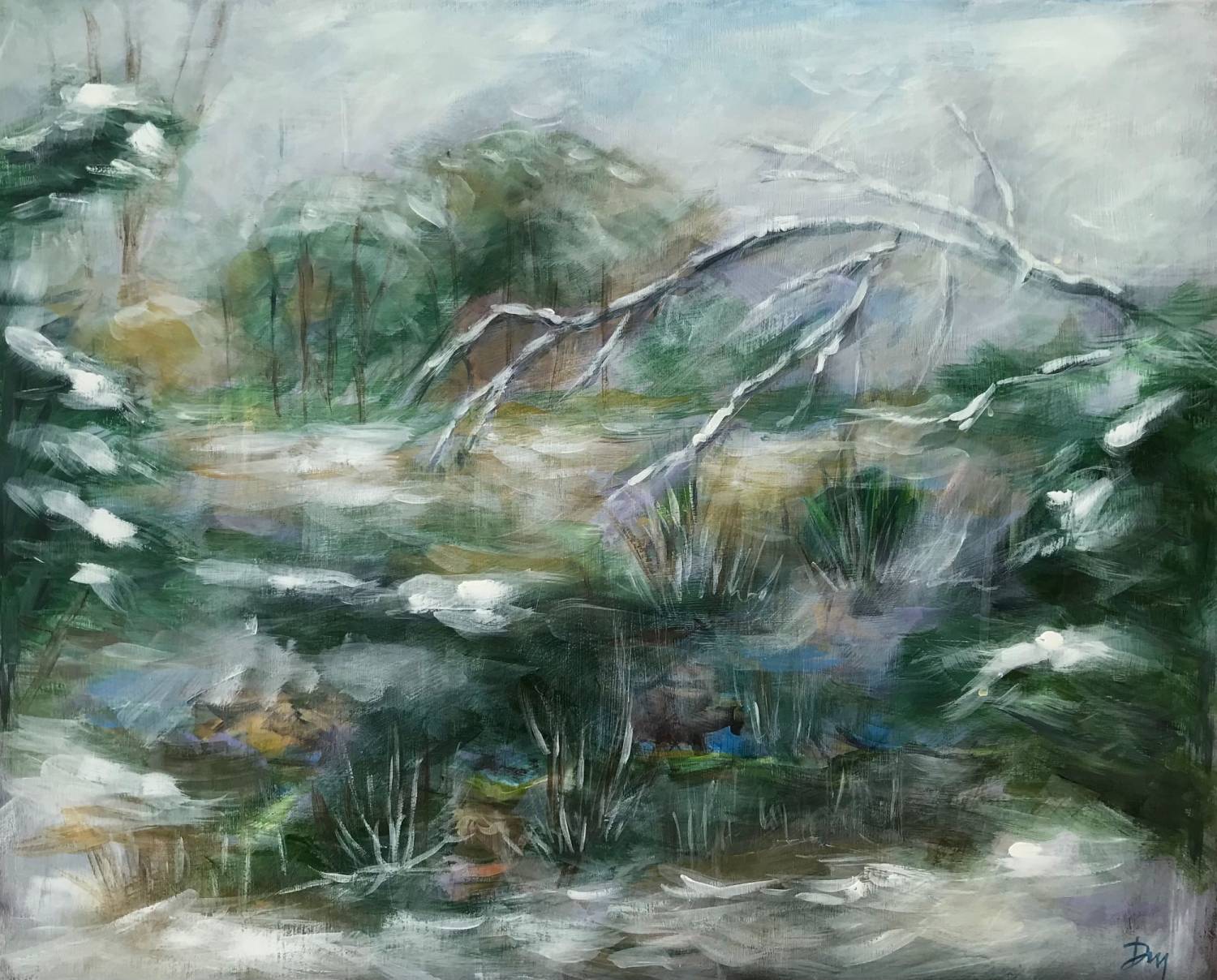 Petit jardin sous la neige